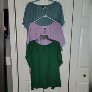 Lot of 3 Bouses, Shein Curve, 3XL